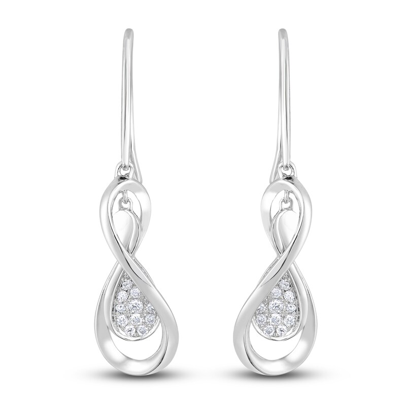 Main Image 2 of Diamond Earrings 1/6 ct tw Round 14K White Gold