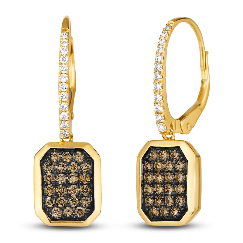 Le Vian Diamond Earrings 5/8 ct tw Round 14K Honey Gold