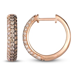 Le Vian Chocolate Ombre Earrings 2-7/8 carat tw 14K Strawberry Gold
