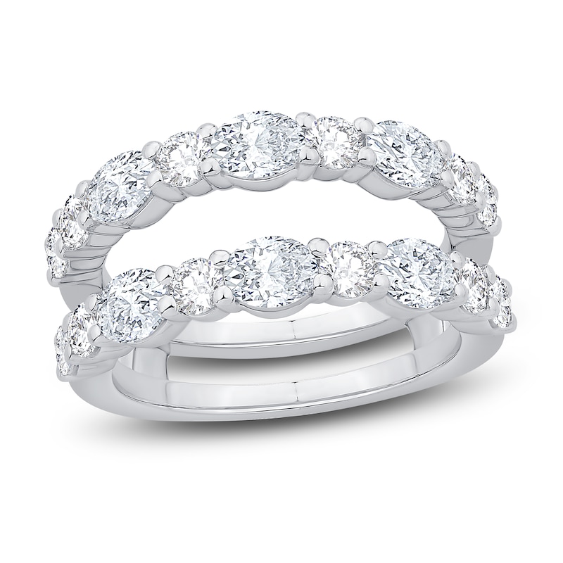 Main Image 1 of Diamond Anniversary Enhancer Band 2 ct tw Oval/Round 14K White Gold