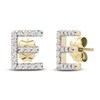 Thumbnail Image 2 of Diamond Letter E Earrings 1/10 ct tw Round 14K Yellow Gold