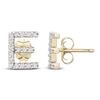 Thumbnail Image 3 of Diamond Letter E Earrings 1/10 ct tw Round 14K Yellow Gold