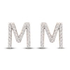 Thumbnail Image 1 of Diamond Letter M Earrings 1/10 ct tw Round 14K Yellow Gold