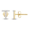 Thumbnail Image 3 of Diamond Letter T Earrings 1/10 ct tw Round 14K Yellow Gold