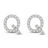 Thumbnail Image 1 of Diamond Letter Q Earrings 1/10 ct tw Round 14K Yellow Gold