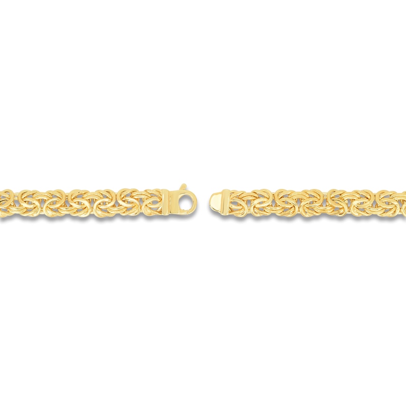 Main Image 2 of Solid Byzantine Chain Necklace 14K Yellow Gold 20" 7.2mm