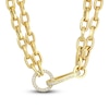 Thumbnail Image 3 of Crivelli Diamond Double Link Necklace 1-7/8 ct tw Round 18K Yellow Gold 18"