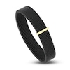 Thumbnail Image 1 of ZYDO Black Stretch Bracelet 18K Yellow Gold/Stainless Steel 6.5"