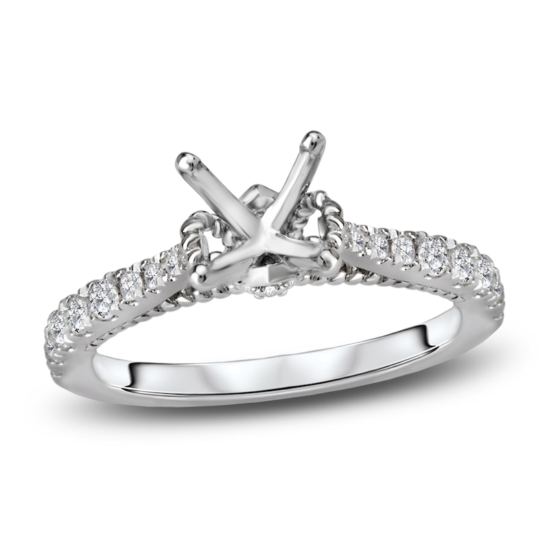 Diamond Engagement Ring Setting 1/3 ct tw Round Platinum