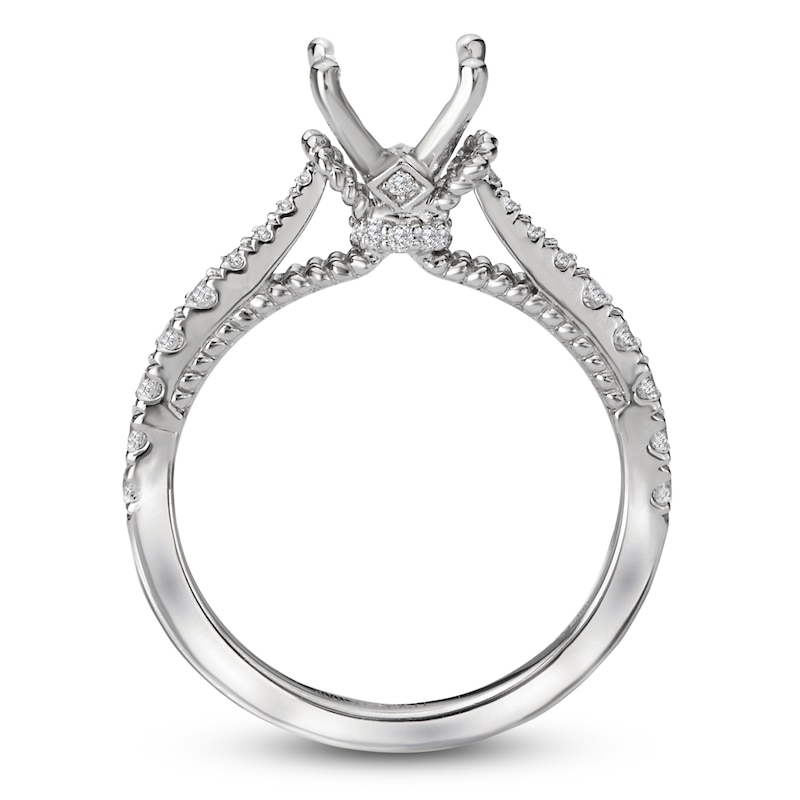 Main Image 2 of Diamond Engagement Ring Setting 1/3 ct tw Round Platinum