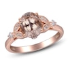 Thumbnail Image 1 of Oval-Cut Natural Morganite & Diamond Milgrain Engagement Ring 1/4 ct tw 14K Rose Gold