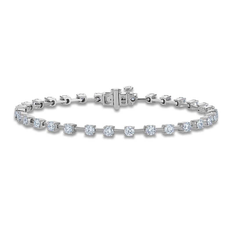 Main Image 1 of Diamond Bar Tennis Bracelet 3 ct tw 14K White Gold