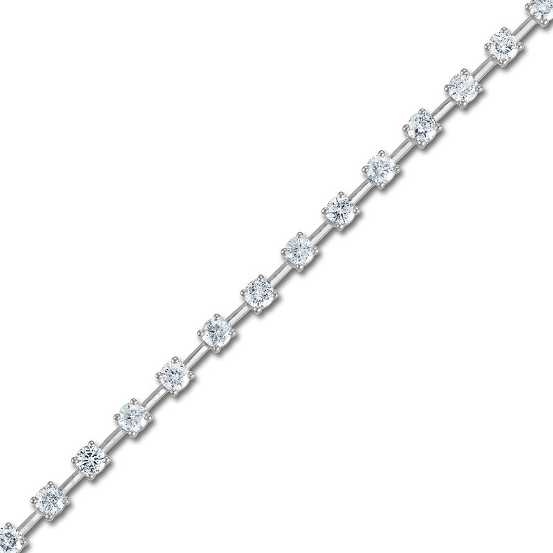 Main Image 2 of Diamond Bar Tennis Bracelet 3 ct tw 14K White Gold