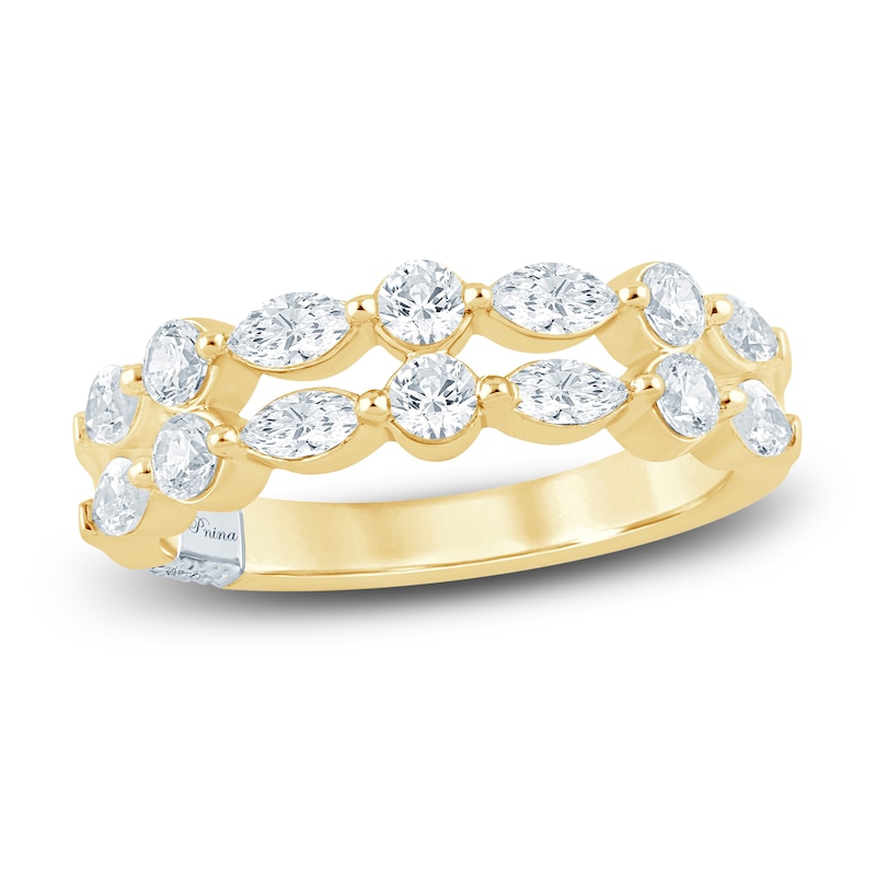 Main Image 1 of Pnina Tornai Round & Marquise-Cut Diamond Double Halo Wedding Band 1 ct tw 14K Yellow Gold