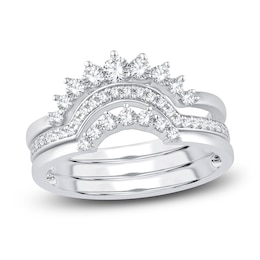 Diamond Contour Enhancer Ring 1/2 ct tw 14K White Gold