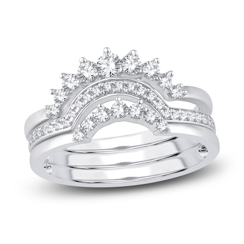 Main Image 1 of Diamond Contour Enhancer Ring 1/2 ct tw 14K White Gold