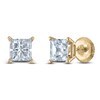 Thumbnail Image 2 of Princess-Cut Lab-Grown Diamond Solitaire Stud Earrings 5 ct tw 14K Yellow Gold (F/SI2)