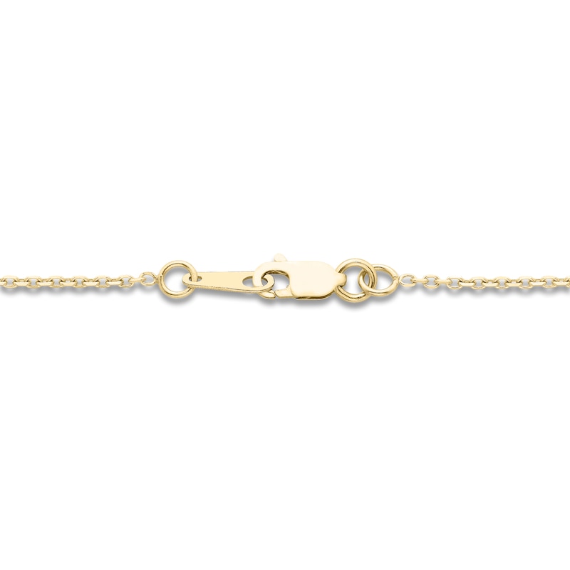 Main Image 3 of Baguette-Cut Natural Amethyst & Diamond Accent Necklace 10K Yellow Gold 18"