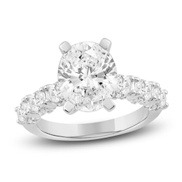 Lab-Grown Diamond Oval-Cut  Engagement Ring 4-1/2 ct tw 14K White Gold