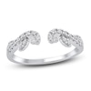 Thumbnail Image 1 of Diamond Open Cuff Swirl Anniversary Ring 1/5 ct tw 14K White Gold