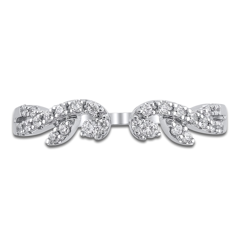 Main Image 3 of Diamond Open Cuff Swirl Anniversary Ring 1/5 ct tw 14K White Gold