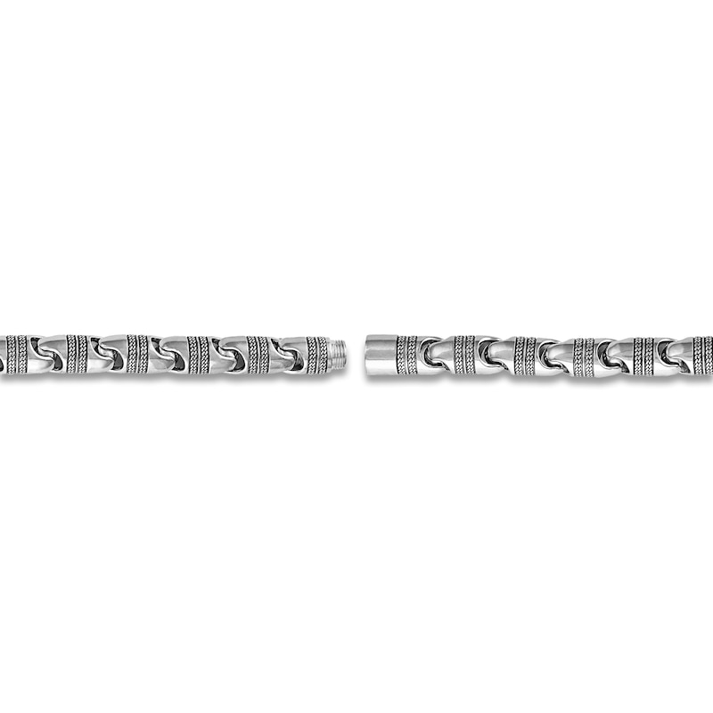 Main Image 5 of 1933 by Esquire Men's Knuckle Joint Bracelet Sterling Silver 8.5"