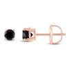 Thumbnail Image 1 of Round-Cut Black Diamond Solitaire Stud Earrings 1/4 ct tw 14K Rose Gold