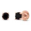 Thumbnail Image 2 of Round-Cut Black Diamond Solitaire Stud Earrings 1/4 ct tw 14K Rose Gold
