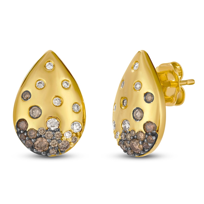 Main Image 2 of Le Vian Tramonto D'Oro Diamond Teardrop Earrings 1/2 ct tw 14K Honey Gold
