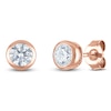 Thumbnail Image 2 of Certified Round-Cut Diamond Bezel-Set Solitaire Stud Earrings 3/4 ct tw 14K Rose Gold (I1/I)