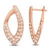Thumbnail Image 1 of Le Vian Diamond Teardrop Twist Hoop Earrings 1 ct tw 14K Strawberry Gold