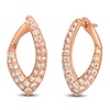 Thumbnail Image 2 of Le Vian Diamond Teardrop Twist Hoop Earrings 1 ct tw 14K Strawberry Gold
