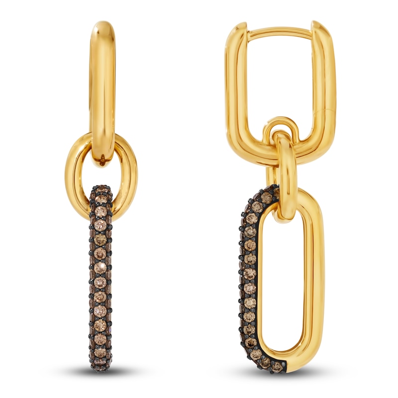 Main Image 1 of Le Vian Diamond Link Drop Earrings 1/2 ct tw 14K Honey Gold