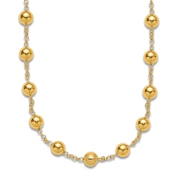 Blue Nile X Jared Bead Station Necklace 14K Yellow Gold 18"