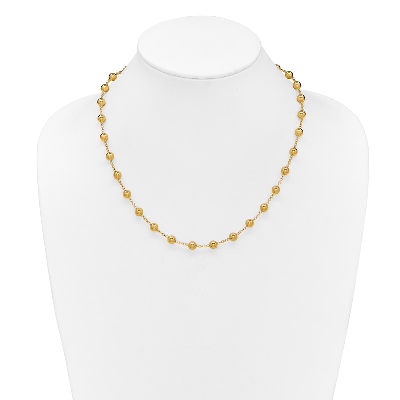 Main Image 2 of Blue Nile X Jared Bead Station Necklace 14K Yellow Gold 18"