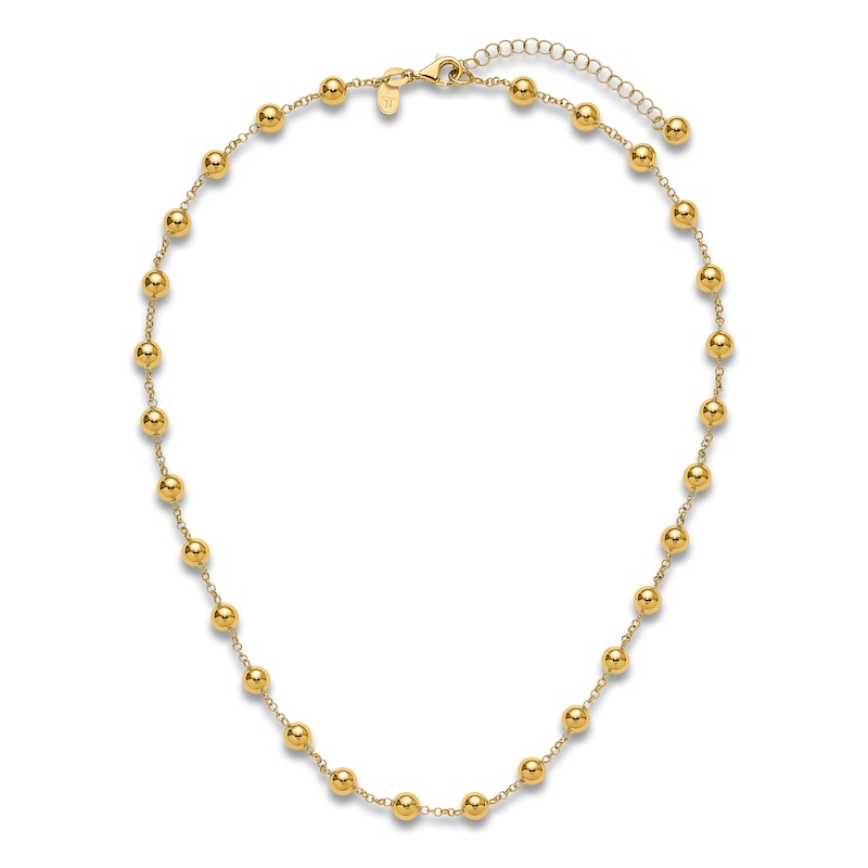 Main Image 3 of Blue Nile X Jared Bead Station Necklace 14K Yellow Gold 18"