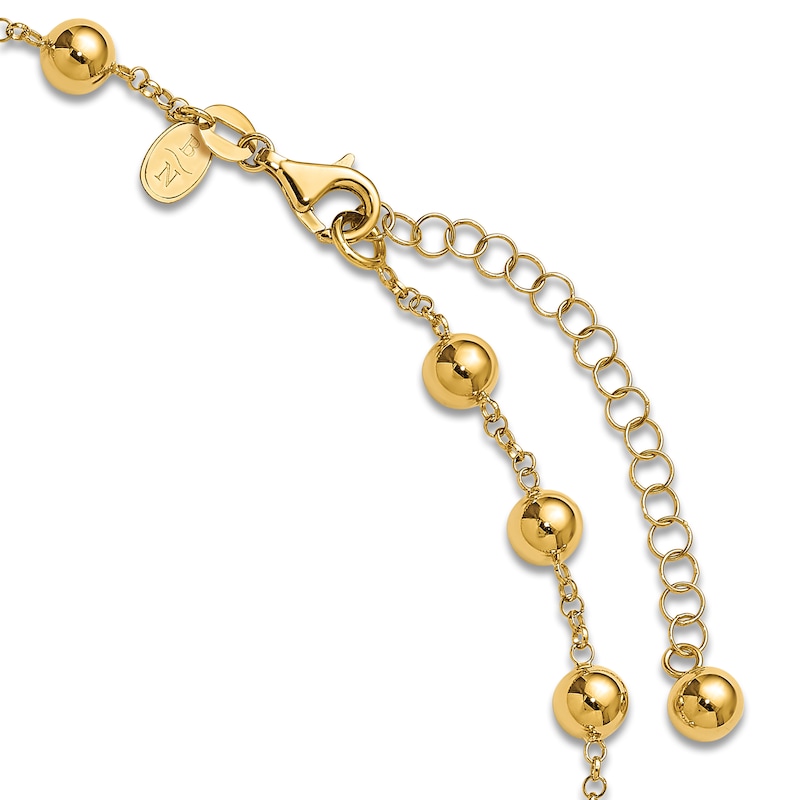 Main Image 6 of Blue Nile X Jared Bead Station Necklace 14K Yellow Gold 18"