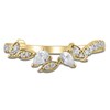 Thumbnail Image 3 of Certified Pear & Round-Cut Diamond Scatter Contour Anniversary Ring 3/8 ct tw 14K Yellow Gold