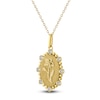 Thumbnail Image 2 of Daffodil Birth Flower Diamond Necklace 1/4 ct tw 10K Yellow Gold 18"