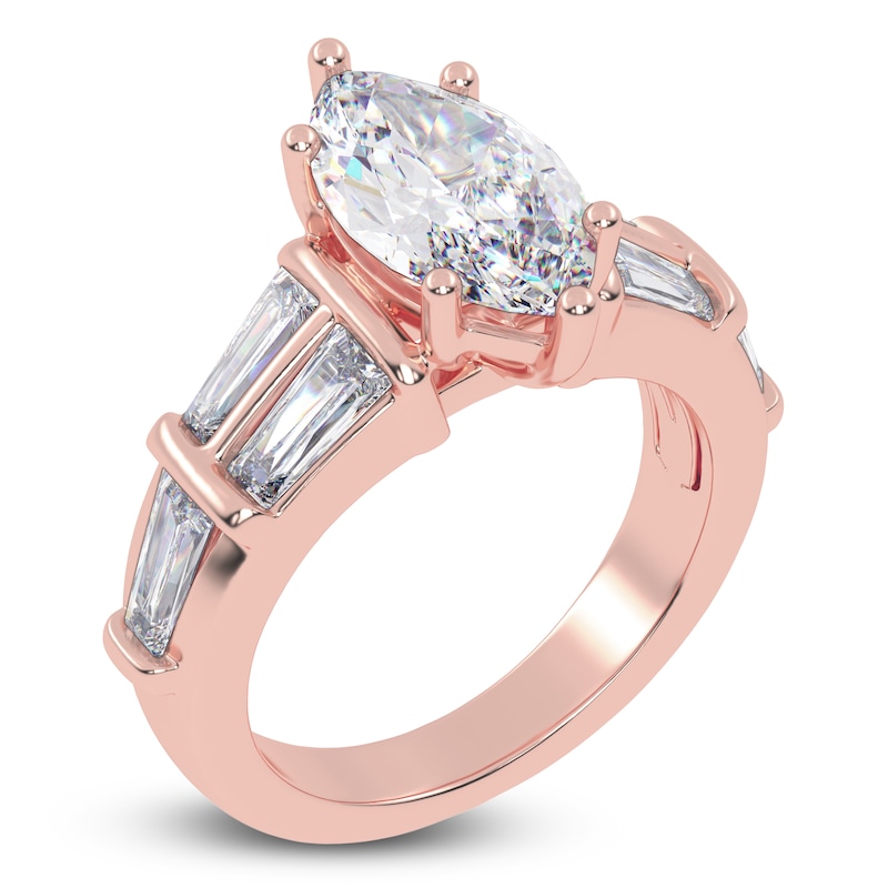 Main Image 2 of Marquise-Cut Created By Jared Studio Lab-Grown Diamond Engagement Ring 3-1/2 ct tw 14K Rose Gold