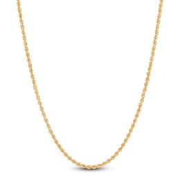 Solid Glitter Rope Chain 1.5mm 14K Yellow Gold 18"