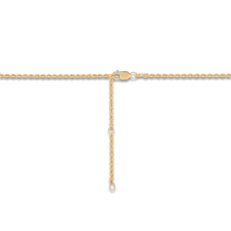 Main Image 3 of Solid Glitter Rope Chain 1.5mm 14K Yellow Gold 18"