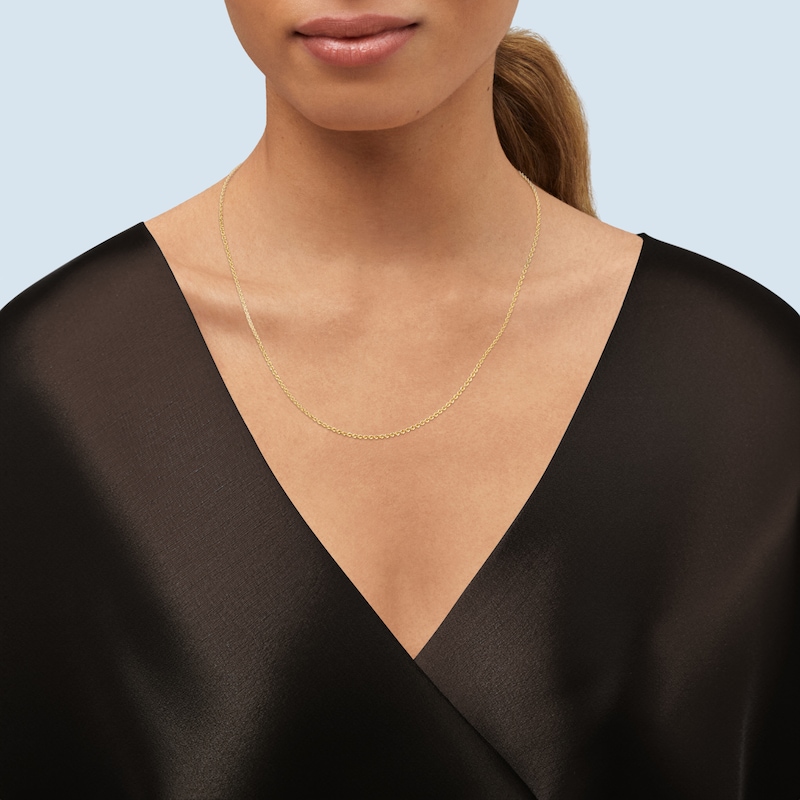 Main Image 5 of Solid Glitter Rope Chain 1.5mm 14K Yellow Gold 18"