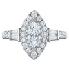 Thumbnail Image 3 of Vera Wang VOW Marquise-Cut Diamond Double Halo Engagement Ring 1-5/8 ct tw 14K White Gold