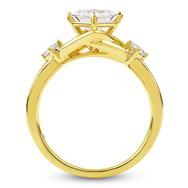 Main Image 2 of Storied Diamond Desert Sands of Eternity Princess-Cut Engagement Ring 1-1/4 ct tw 18K Yellow Gold