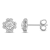 Thumbnail Image 1 of Unspoken Diamond Halo Stud Earrings 1/2 ct tw 14K White Gold