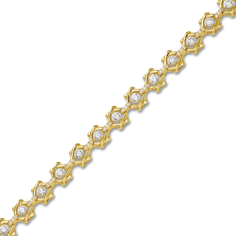 Main Image 2 of Unspoken Diamond Bracelet 3 ct tw 14K Yellow Gold 7"