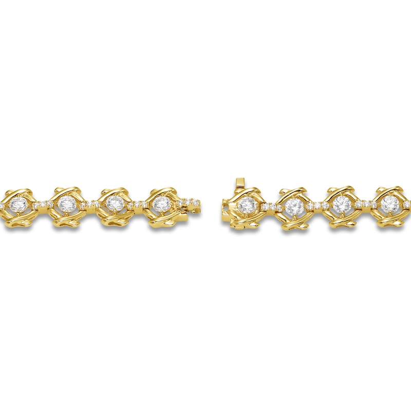 Main Image 4 of Unspoken Diamond Bracelet 3 ct tw 14K Yellow Gold 7"
