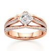 Thumbnail Image 1 of J'Lure Lab-Grown Diamond Square-Emerald Step-Cut Engagement Ring 1-3/8 ct tw 18K Rose Gold