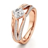 Thumbnail Image 4 of J'Lure Lab-Grown Diamond Square-Emerald Step-Cut Engagement Ring 1-3/8 ct tw 18K Rose Gold